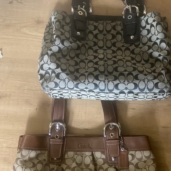 Black Coach Signature Canvas and leather lar… - Picture 4 of 9